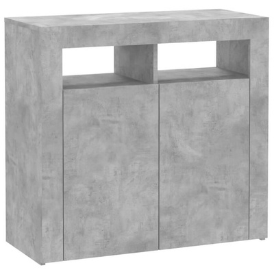 vidaXL Szafka z oświetleniem LED, szarość betonu, 80 x 35 x 75 cm