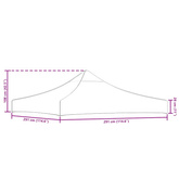 Dach namiotu imprezowego, 3 x 3 m, żółty, 270 g/m?