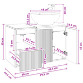 Zestaw mebli łazienkowych 2 szt. Betonowy szary