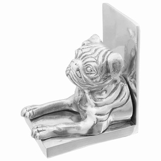 Podpórki do książek 2 pcs Srebrny 12 x 15 x 18 cm Aluminium