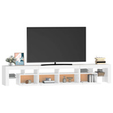 vidaXL Szafka pod TV z oświetleniem LED, biała, 230x36,5x40 cm