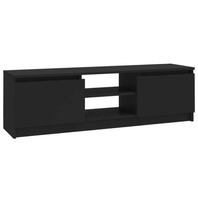 vidaXL Szafka pod TV, czarna, 120x30x35,5 cm, materiał drewnopochodny