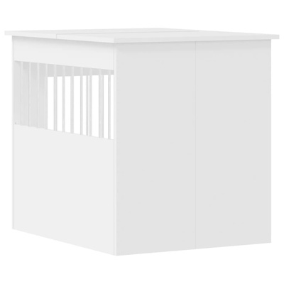 Kojec dla psa, biały, 64,5x80x71 cm, materiał drewnopochodny