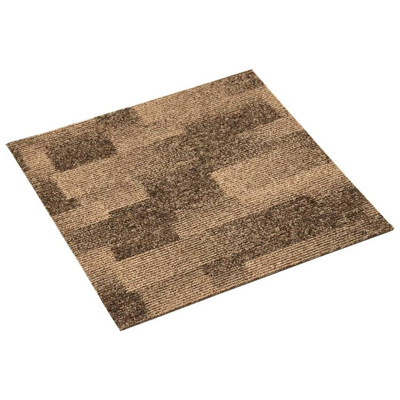 vidaXL Podłogowe płytki dywanowe, 20 szt., 5 m², brązowe