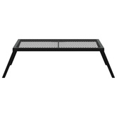 Składany Grill Campingowy Czarny 58 x 31 x 2 cm Stal stopowa