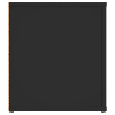 vidaXL Szafka pod TV, czarna, 80x31,5x36 cm, materiał drewnopochodny