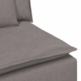 Modułowy moduł centralny sofy z poduszkami Taupe 100 cm