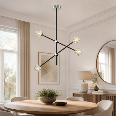 lampa sufitowa wisząca candellux apeti paksos g9 led czarny