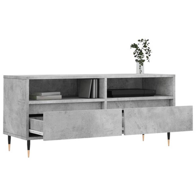 vidaXL Szafka pod TV, szarość betonu, 100x34,5x44,5 cm