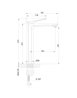 Bateria umywalkowa wysoka neri plus invena trend miedź