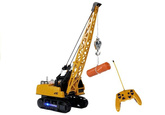 Pojazd Budowlany Dźwig Zdalnie Sterowany RC Ruchome Ramie Światła Żółty