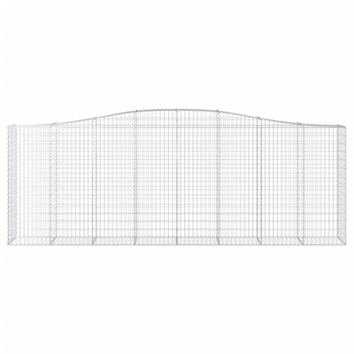Kosze gabionowe, 9 szt, 400x50x140/160 cm, galwanizowane żelazo
