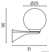 Kinkiet zewnętrzny K 3012/1/KD 250