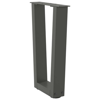 Nogi do stolika kawowego w kształcie litery V 2 szt. Antracyt 38x(42-43,3) cm Stal