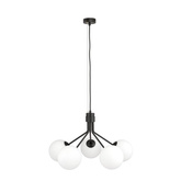 Lampa wisząca NOVA 5 BLACK/OPAL