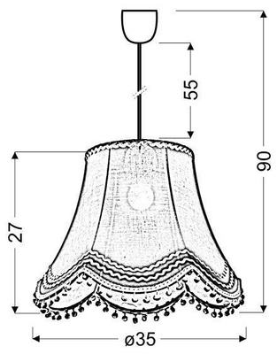 Lampa sufitowa wisząca candellux arlekin 31-94523 e27 niebieski