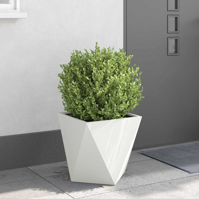 Donica 2 pcs Biały 40 x 40 x 40 cm Stal
