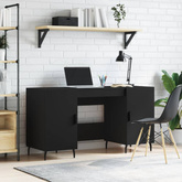 vidaXL Biurko, czarne, 140x50x75 cm, materiał drewnopochodny model standard