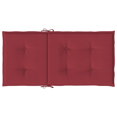 Poduszki na krzesła ogrodowe 6 szt., winna czerwień 100x50x3 cm
