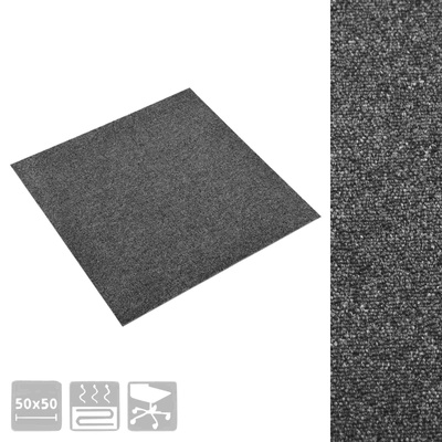 Dywan 20 pcs Antracyt 50 x 50 cm 100% polipropylen