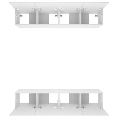 vidaXL Szafki telewizyjne, 4 szt., białe, 80x30x30 cm