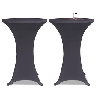 Elastyczne nakrycie stołu antracytowe 2 szt. 70 cm