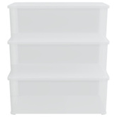 Plastikowe pojemniki do przechowywania, 3 szt, 10L, sztaplowane
