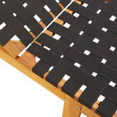 vidaXL Leżaki, 2 szt., czarne, lite drewno akacjowe i tkanina