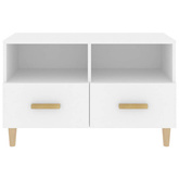 vidaXL Szafka pod TV, biała, 80x36x50 cm, materiał drewnopochodny