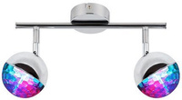 Lampa sufitowa Party listwa regulowana 2-punktowa LED do salonu metalowa