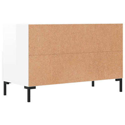 vidaXL Szafka pod TV, biała, wysoki połysk, 80x36x50 cm model standard