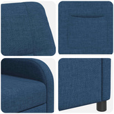 Fotel recliner niebieski tkanina