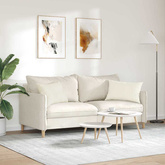 Poduszki na sofę 2 pcs Kremowy 60 x 40 cm Tkanina sztruksowa