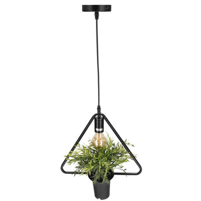 Lampa wisząca z doniczką, MEA, roślina, trójkąt, IP20, E27, EDO777545 EDO Solutions