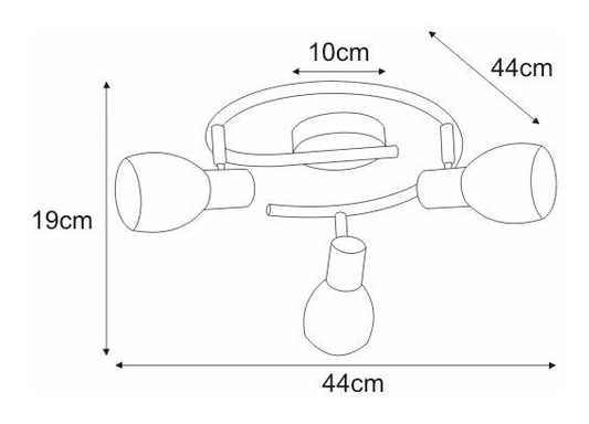 Lampa sufitowa K-8001/3G z serii EMBO KAJA
