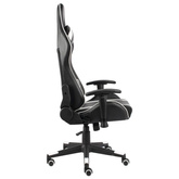 vidaXL Obrotowy fotel gamingowy, biały, PVC