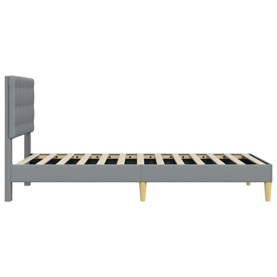 Ramka łóżka Z zagłówkiem jasnoszary 80 x 200 cm tkanina