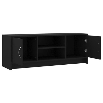 vidaXL Szafka pod TV, czarna, 102x30x37,5 cm, materiał drewnopochodny