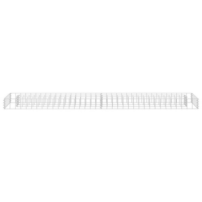vidaXL Podwyższona donica gabionowa, galwanizowana stal, 180x30x10 cm