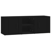 vidaXL Szafka pod TV, czarna, 100x31,5x35 cm, materiał drewnopochodny