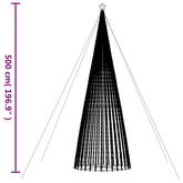 vidaXL Stożkowa choinka z lampek, 1544 zimnych białych LED, 500 cm