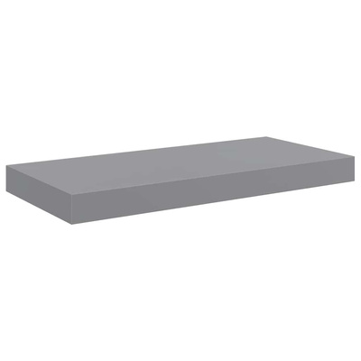 vidaXL Półki ścienne, 4 szt., szare, 50x23x3,8 cm, MDF