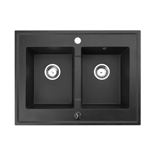 Zlewozmywak Grande 08 / czarny nakrapiany