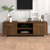 vidaXL Szafka pod TV, brązowy dąb, 110x40x35 cm