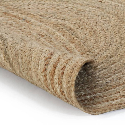 Dywan pleciony z juty, 150 cm, okrągły vidaXL