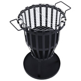 vidaXL Palenisko ogrodowe z kratką grillową, stal, 47,5 cm