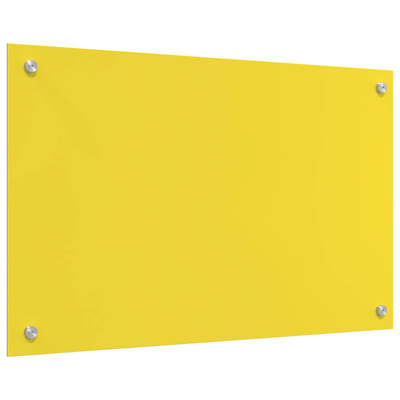 Panel kuchenny Żółty 80 x 50 cm szkło hartowane