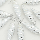 Świąteczna kula w spiralnym kształcie 40 pcs Srebrny