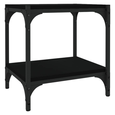 vidaXL Szafka pod TV, czarna 40x33x41 cm materiał drewnopochodny/ stal