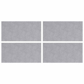 Stopień Prostokątny 4 pcs Srebrny 50 x 25 cm Aluminium